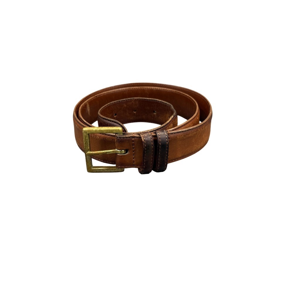 Coach Leather Belt Mens 38 British Tan Vintage Brass Buckle 7600 USA Made